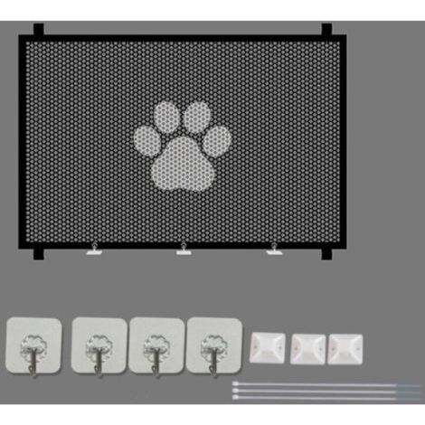Pair Barrière de sécurité pour chiens, large barrière rétractable, barrière d'intérieur pour escaliers, barrière grillagée pour portes ou grandes ouvertures, barrière sécurisée pour animaux de compagn