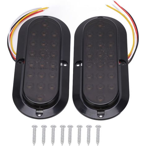 Kit de 2 luces traseras LED (20 luces de posición 3500K) para remolques, coches, furgonetas y camiones -Crezuo