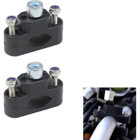 Motorrad-Verlängerungshalterung, multifunktionale Verlängerungshalterung für den Rückspiegel von Elektrorollern mit LED-Licht und Handyhalterung (1/3)