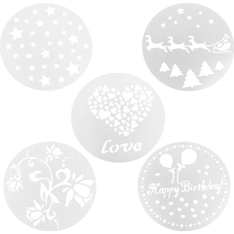 5PCS Moule à chocolat, Accessoire pâtisserie, Outil décoration gâteau, Plastique alimentaire, Pour gâteau et biscuit (1/5)