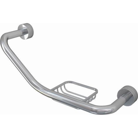 RAK Angled Grab Rail with Integrated Soap Dish - RAKGRB9920 (1/2)