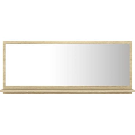 Miroir de salle de bain Chêne sonoma 90x10,5x37 cm Aggloméré