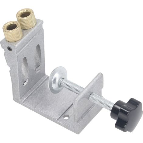 Gabarit de perçage pour trous de poche, guide de perçage pour tourillons en alliage d'aluminium, avec positionneur de poinçon incliné réglable. (1/5)