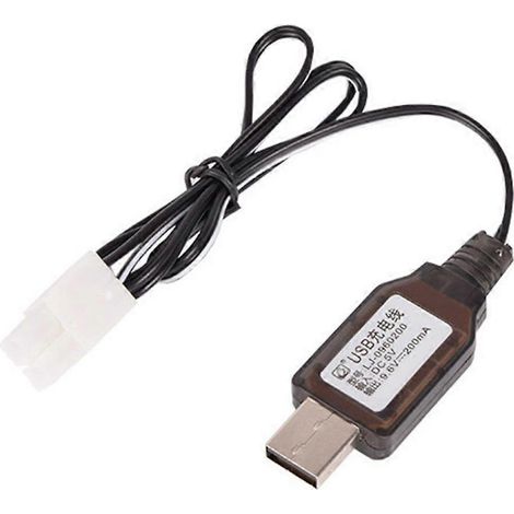 Robustes L6.2-2P USB-Ladekabel für 9,6-V-RC-Fahrzeuge, DC5V2A1A Eingang