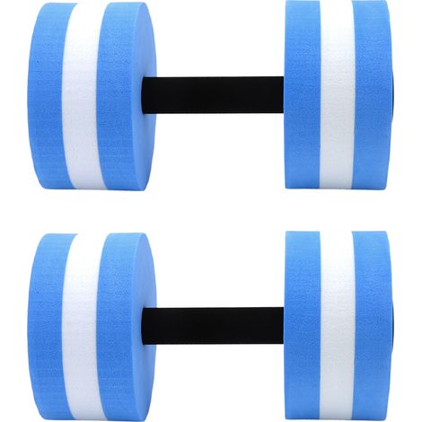Lot de 2 haltères flottantes en mousse EVA pour le yoga et le fitness (hommes, femmes et enfants) - Bleu (1/5)
