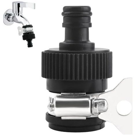 Raccord universel de robinet d'arrosage. adaptateur de tuyau d'arrosage. raccord de robinet d'intérieur 14-22 mm mitigeur rond adaptateur de robinet de cuisine sans filetage manchette réglable en (1/5)