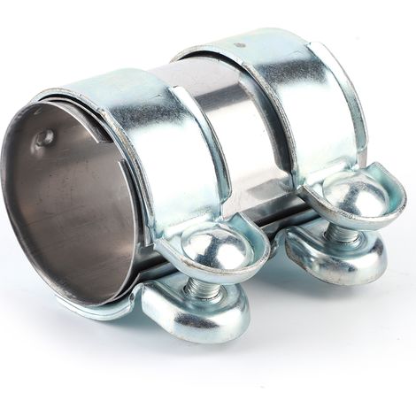 Collier de serrage tube échappement 60x95mm, connecteur universel 12793501, compatible Audi A3 A4 A5 A6 A7 A8, fixation robuste inox. (1/4)