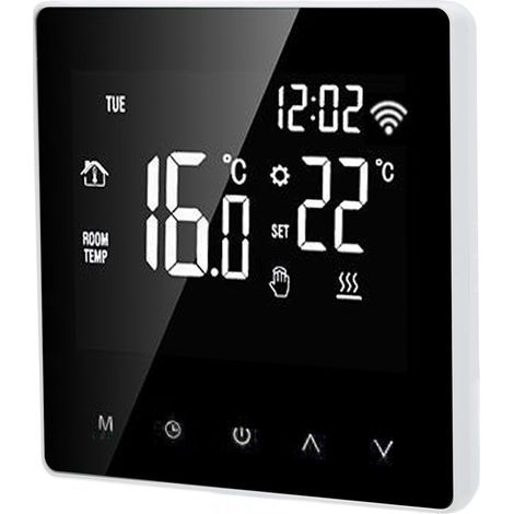 ME81H LCD Graffiti Smart WIFI Liquid Temperature Controller for Water-based Underfloor Heating, Wall-mounted Boiler, and Electric Underfloor Heating, AC230V, White Back, White Press, 16A (1/5)