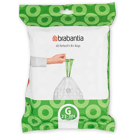 Brabantia PerfectFit Bags G 23-30 litre Dispenser Pack of 40 bags