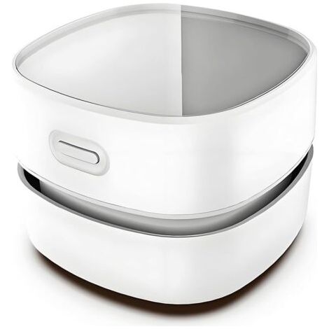 BUNTHAUS Blanc,Mini Aspirateur de Bureau Aspirateur de Table sans Fil Rechargeable USB avec Batterie 1400mAh, Aspiration Puissante pour Clavier, Poussière, Miettes, Copeaux de Papier et Poils d’Anima (1/5)