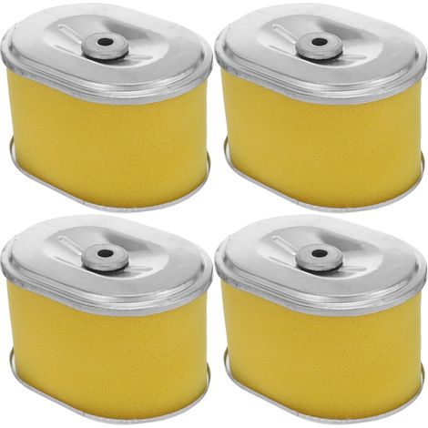 Filtre à air pour micro-bineuse et nettoyeur haute pression, jaune, 4 pièces, en papier et éponge 10x7.3x6.4 cm, adapté aux travaux sur sol dur (1/5)