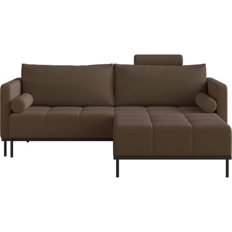 Selsey Skilia - Schlafsofa mit Schlaffunktion, 3-Sitzer, Strickstoff Braun, 224 cm (1/5)