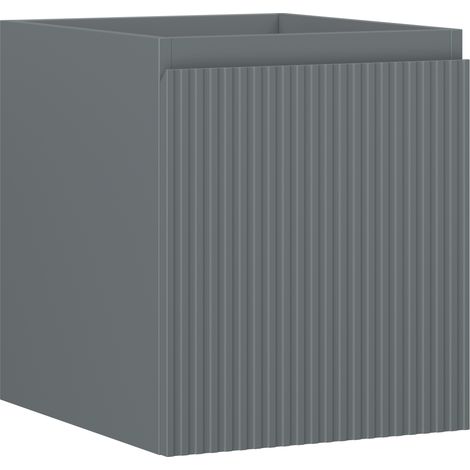 Mexen Rivel Badezimmer-Unterschrank 40 cm, 1 Schublade, geriffelt, grau matt - 91A20-04047-1-BF66