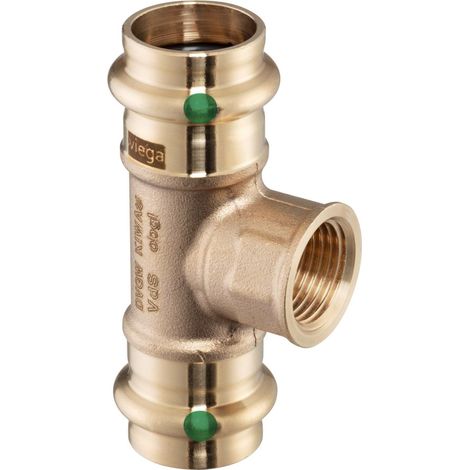 Viega Profipress Sanpress-T-pieza, d1 54, Rp 1, d2 54 bronce rojo o bronce de silicio Modelo 2217.2, 361228