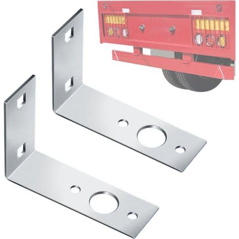Équerres De Feux De Remorque Galvanisées En L – Lot De 2 Supports Robustes Pour Feux Arrière Accessoires Métalliques Po Aucuneary (1/5)