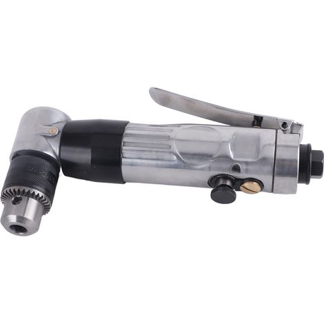 Perceuse Pneumatique Angle Réversible 90° avec Clé de Serrage - Zinc Alloy, Chuck 10mm, 1800 RPM, 0.8MPa