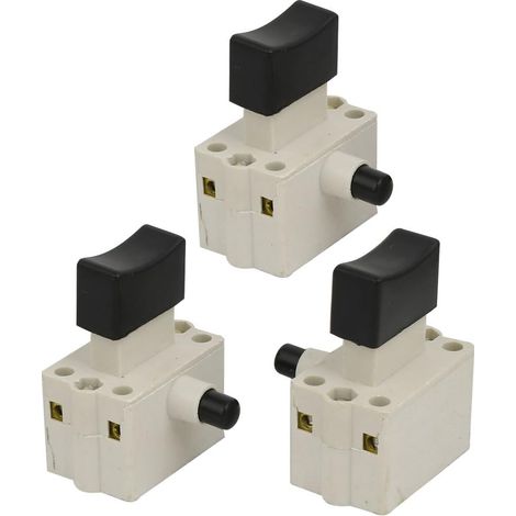 3 pièces 2NO DPST AC 250 V 10A interrupteur à gâchette d'alimentation électrique (1/3)