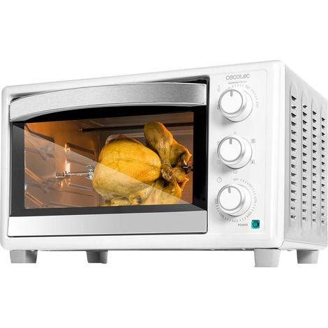 Cecotec – Mini four grill 30L 1500W – 5 fonctions dont rôtisserie – Éclairage intérieur – Tiroir ramasse-miettes – Cuisson par convection (1/5)