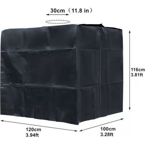 Bâche noire Anti-UV pour cuve 1000 litres Raccord et autre accessoire pour cuve de récupération d'eau (1/3)