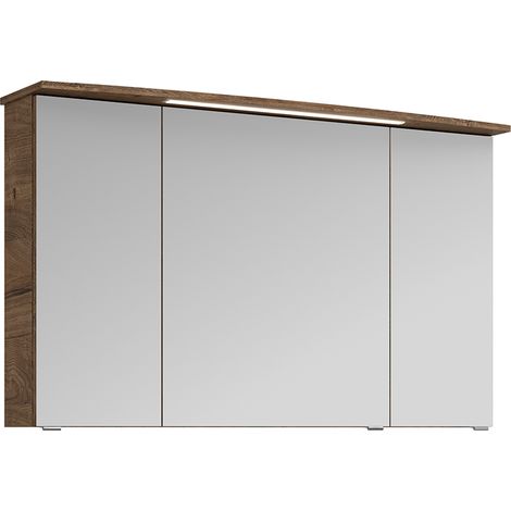 Spiegelschrank 122cm mit LED-Leuchte in Eiche Ribbeck SINTRA-66 (1/4)