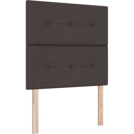 Matelas à ressorts LED avec matelas marron foncé, dimensions 80 x 200 cm, revêtement en tissu. (1/5)