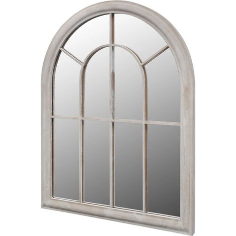 vidaXL Specchio da Giardino Rustico con Arcata 69x89cm Interni Esterni