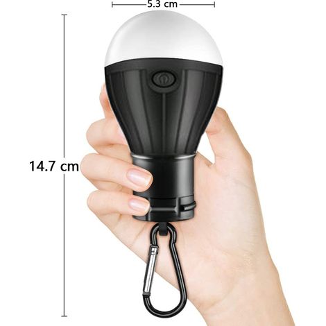 Lanterne LED - 180 Lumen - Étanche - Alimentée par 3 Piles AAA - Pour Camping Randonnée Pêche Réparation Automobile - Lot de 4 (1/5)