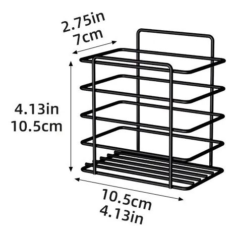 (Porte-brosse à dents) Étagère de salle de bain murale d'angle, étagères de rangement, porte-shampoing, présentoir à cosmétiques, panier de douche en fer, organisateur de salle de bain (1/5)