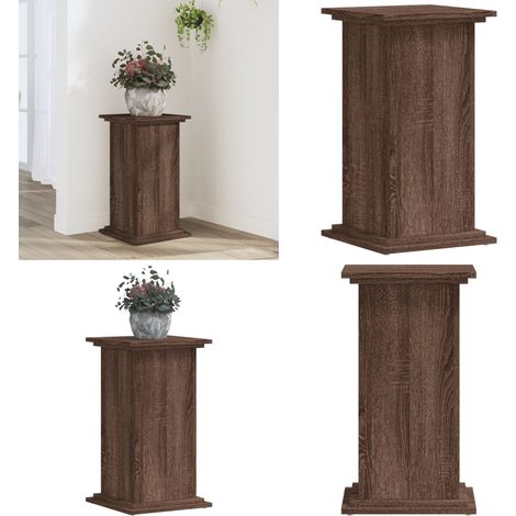 vidaXL Pflanzenständer Braun Eichen-Optik 33x33x60 cm Holzwerkstoff (1/5)