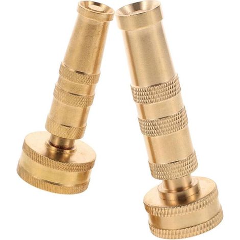 High Pressure Watering Nozzle Garden Hose Attachment For Homeowners And Gardeners Yellow Rust And Corrosion Proof 2Pcs (1/5)