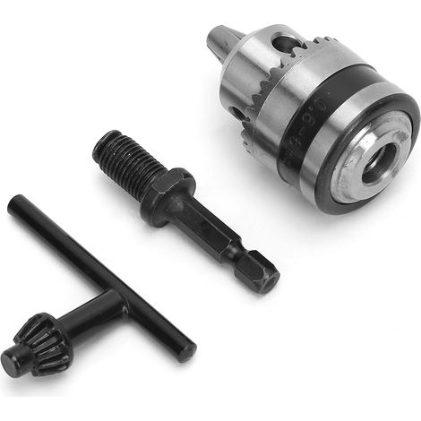 Mandrin de Perçage Léger 0,6-6mm 3/8-24UNF + Tige d'Extension Filetée 3/8 avec Queue Hexagonale 1/4 (1/5)