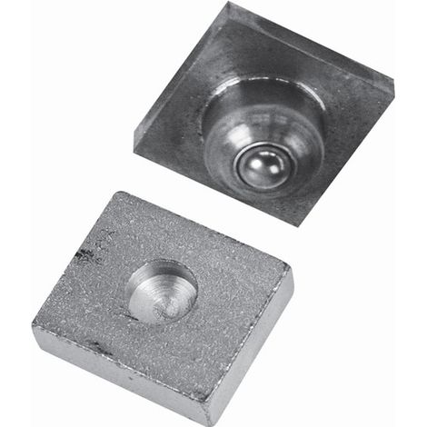 Pivot inférieur à bille pour tube de 40mm - Grande charge - Acier - À sceller dans le sol - DECO FER FORGE