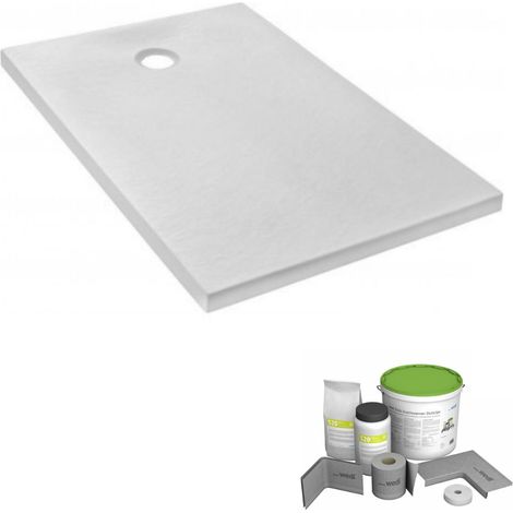 Pack receveur de douche 140 x 90 JACOB DELAFON Ipso rectangle blanc + Kit d'étanchéité WEDI (1/5)