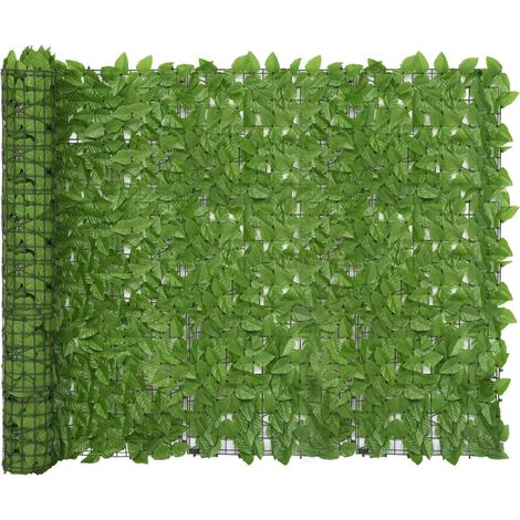 Paravento per balcone protezione privacy paravento con foglie 300 x 150 cm verde 020009995