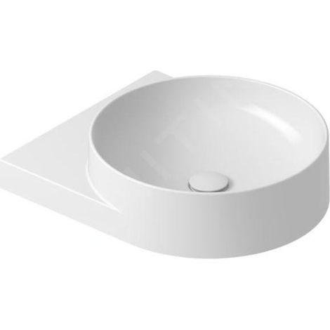 Ravak Yard - Lavabo 41x50 cm, sans trop-plein, sans trou pour robinet, blanc XJX01040000 (1/5)