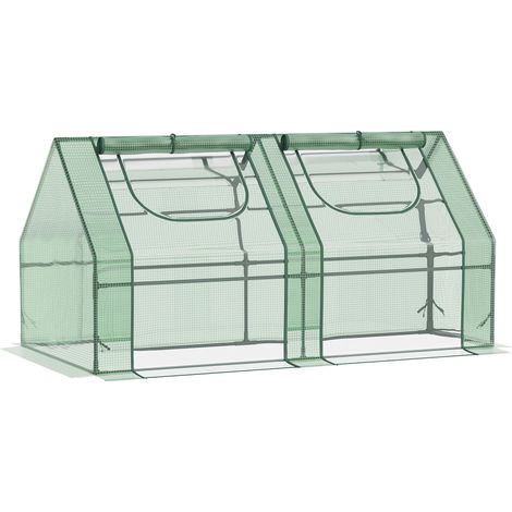Mini serre de jardin CLAUDIA verte (1/5)
