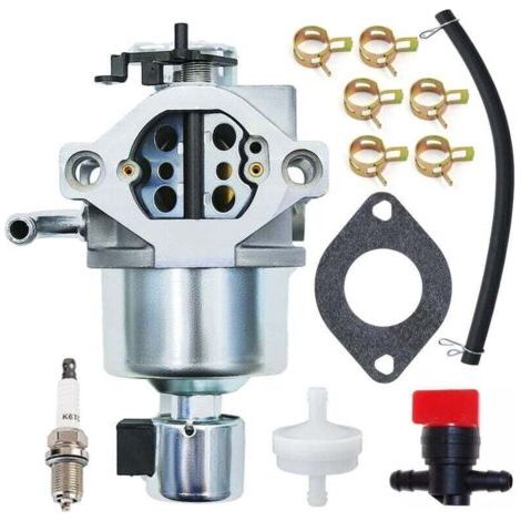 Carburateur 594593 594605 pour tondeuse à gazon 796109 792768 594591 17,5 HP avec joint, bougie d'allumage et kit de tuyau d'huile