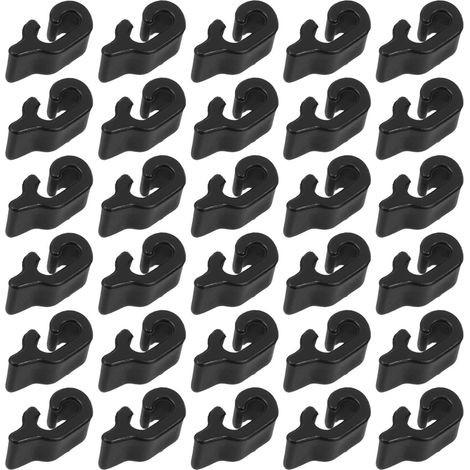 Lot de 40 loquets porte en plastique noir, robustes et polyvalents. (1/5)