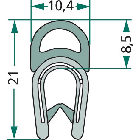 Guarnizione 5 m 1 mm 654A1102/5 GRANITO