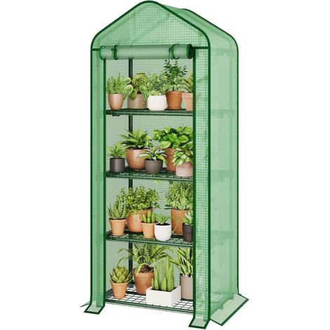 Serre de Jardin Mini Serre de Jardin 4 Niveaux Mini Serre Compacte pour Balcon Terrasse Extérieur Culture de Plantes Légumes et Fleurs (1/5)