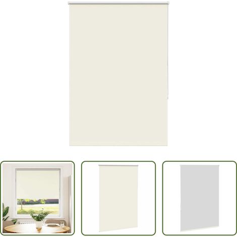 vidaXL Lichtschutz - Verdunkelungsrollo Cremeweiß 115x150cm Stoffbreite 110,7cm (1/5)