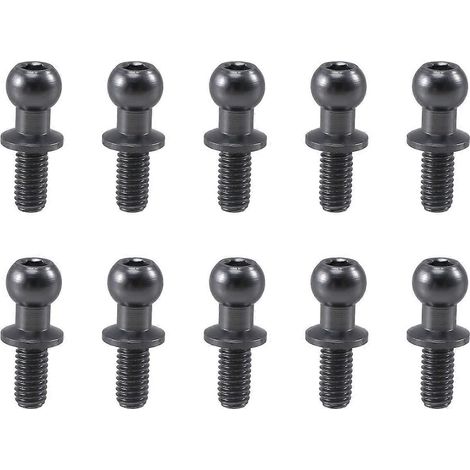 10 Stück M3 Metall-Sechskant-Kugelgewindetriebe für TT01 TT02, Silber
