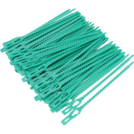 300 Stück weiche, grüne Gartenbinder mit Reißverschluss, 13 cm lang, wiederverwendbar, für Kletterpflanzen und andere Pflanzen (1/5)