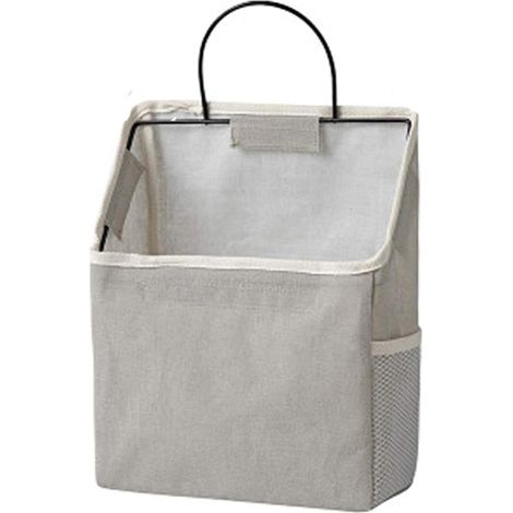 Sac de rangement mural, sac de rangement étanche pour armoire de porte, sac suspendu, boîte de rangement en coton et lin, gris (1/2)