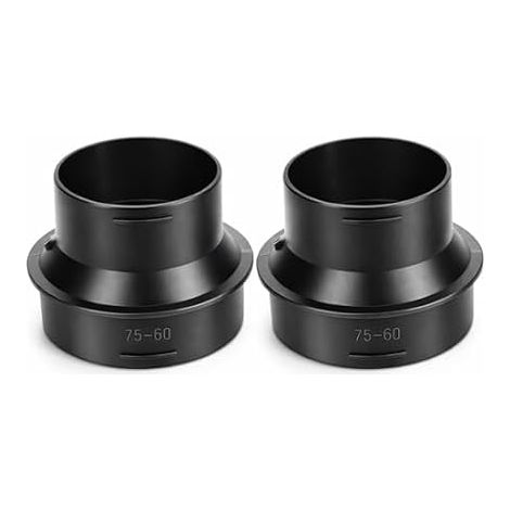 1 Paire d'Adaptateur Tuyau Chauffage Stationnement ABS 60 mm à 75 mm Connecteur Menuisier Tuyau pour Adaptateur Tubes Chauffants pour Camping et Utilisation Hivernale (1/5)