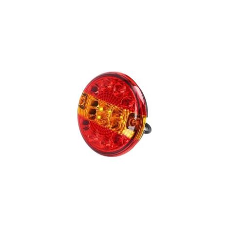 Luces traseras redondas ultrabrillantes de 14 LED con luces traseras LED para remolque, luces de freno traseras multifunción impermeables para vehículos de 12V-24V.