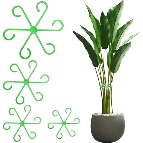 Plant Support Set - 8 Indoor Plant Supports - Monstera Climbing Supports and Plant Supports - Trellises for Indoor Plants, Perennials and Flowers (4, Green) (1/5)