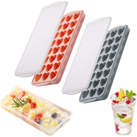 Moule à glaçons silicone 48 cavités avec couvercle lave-vaisselle (1/4)