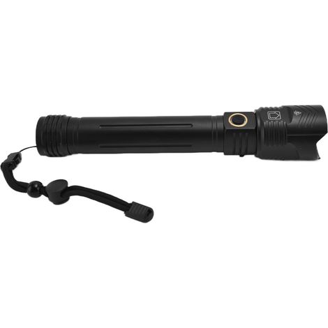 Lampe torche LED P72 5000 lm, zoomable, étanche, rechargeable par USB, idéale pour le camping et les situations d'urgence. (1/5)