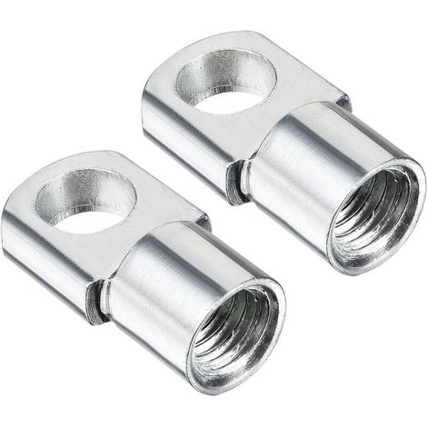 Embout de ressort à gaz M8 filetage intérieur 8 mm diamètre du trou acier A3 argent 2 pièces (1/4)